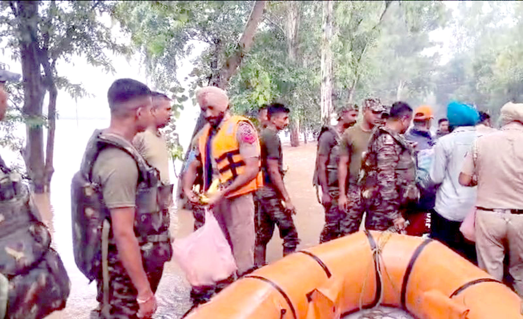 Army deployed to help flood-hit people in Ajnala area; 40 villages submerged in water.